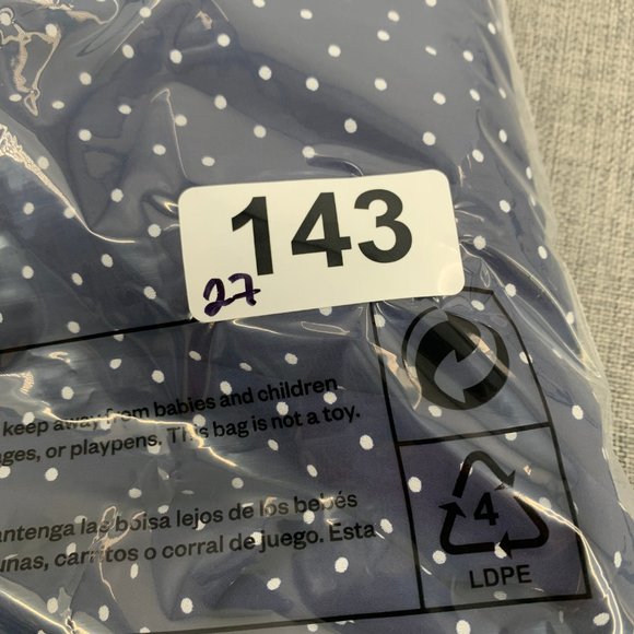 Forever 21 Long Sleeve Pull Over Blouse Navy Blue White Polka Dots Small Ruffled - Picture 11 of 11